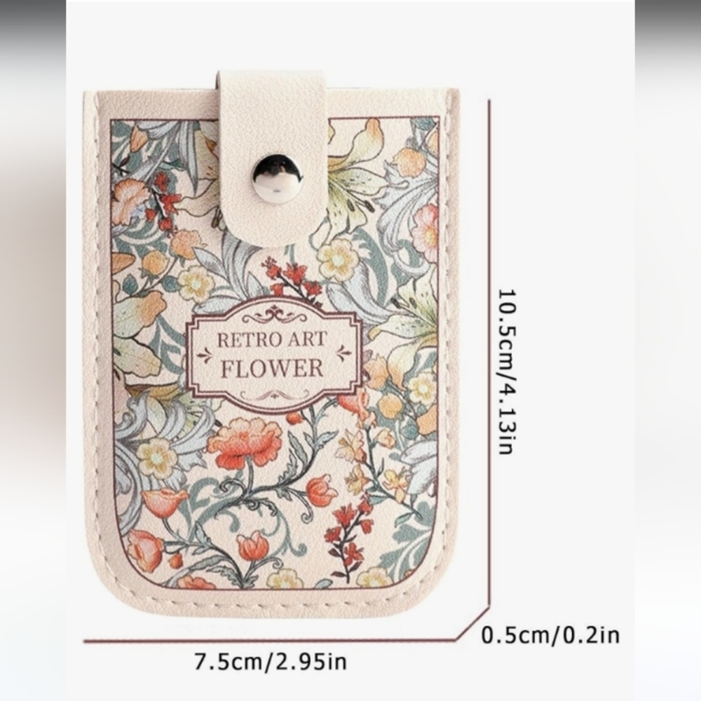 Pull Out Card Holder Wallet Vintage Bohemian Design RFID Blocking NWT - Picture 4 of 5